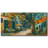 Painting by Numbers Panorama Picturesque Market Square Southern France
